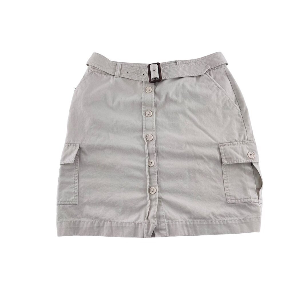 Caribbean Joe Beige Cargo Skirt‎ With Belt Size 8